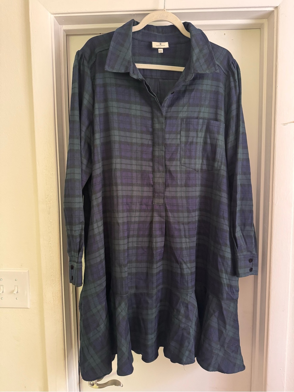 Tuckernuck Blackwatch Plaid Callahan Shirt Dress | Women’s XXL - Picture 2 of 9